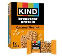 KIND Barrette proteiche per la colazione, arachidi al caramello, snack salutari, senza glutine, 6 pezzi