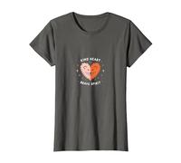 Kind Heart Brave Spirit Lion Inspirational, Scuola Materna Maglietta, Donna, Asfalto, S
