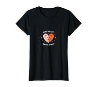 Kind Heart Brave Spirit Lion Inspirational, Scuola Materna Maglietta, Donna, Nero, S
