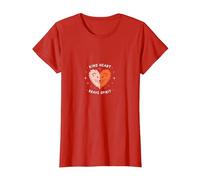Kind Heart Brave Spirit Lion Inspirational, Scuola Materna Maglietta, Donna, Rosso, S