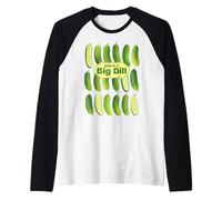 Kind of a Big Dill Pickle Lover Dad Gag Maglia con Maniche Raglan