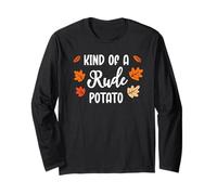 Kind of Rude Potato Sweet Potato Couples Funny Thanksgiving Maglia a Manica