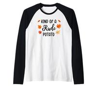 Kind of Rude Potato Sweet Potato Funny Thanksgiving Couples Maglia con Maniche Raglan