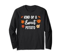 Kind of Sweet Potato Rude Potato Couples Funny Thanksgiving Maglia a Manica