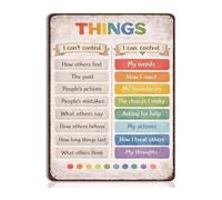 Kind Words Poster Rustic Metal Sign Peaceful Thought Classroom Library Wall Plaque 8 X 12 inch