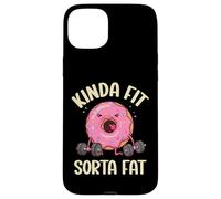 Kinda Fit Sorta Fat Donut, divertente allenamento di sollevamento pesi in palestra Custodia per iPhone 15 Plus