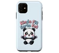 Kinda Fit Sorta Fat Funny Panda Palestra Fitness Sollevamento Pesi Custodia per iPhone 11