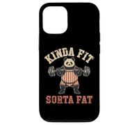 Kinda Fit Sorta Fat Funny Panda Palestra Fitness Sollevamento Pesi Custodia per iPhone 12/12 Pro