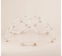 KINDAHOLZ Kletterdom Maxi - Ponteggio da arrampicata in legno, per interni, a partire da 6 mesi fino a 100 kg, montessori, in legno di faggio, combinabile con scivolo, colore: Bianco