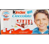 Kinder Barrette di Cioccolato al Latte, 16 Pezzi, 200g