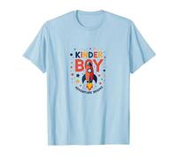 Kinder Boy Adventure Inizia Il Viaggio con i Razzi cosmici Maglietta, Uomo, Celeste, XL