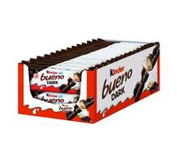 Kinder Bueno Dark Wafer Farcito al Latte e Nocciole con Cioccolato Extra 30pz