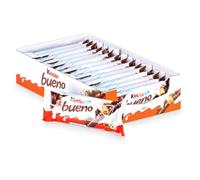 Kinder Bueno Wafer Farcito al Latte e Nocciole Ricoperto di Cioccolato, Box 15 Confezioni da 43g