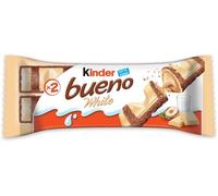 Kinder, Bueno White, snack al cioccolato bianco, due pezzi, confezione da 30