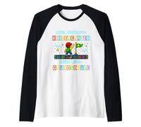 Kinder Bye Bye Kindergarten Geschafft Kita Abgänger Schule Maglia con Maniche Raglan