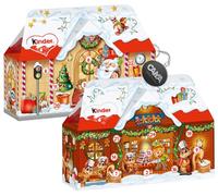 Kinder Calendario dell'Avvento 2024 Casetta 3D con Kinder Sorpresa, Cioccolato, Figura Cava, Mini Eggs, Shokobons 234g con Portachiavi CAIYA®