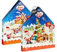 Kinder Calendario dell'Avvento Maxi Chalet 2024 con Kinder Sorpresa, Kinder Cereali, Cioccolato, Figura Cava, Shokobons 351g con Portachiavi CAIYA®