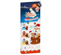 Kinder Calendario dell'Avvento MINI FRIENDS con Cioccolatini al Latte, Crunchy Biscuit e Caramello 146g con Portachiavi CAIYA®