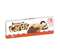 Kinder Cards, Biscotti ripieni, 5 pezzi da 25,6 gr (Confezione da 6)