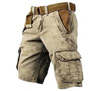 Kinder Cargoshorts aus Polyesterstoff, mit Taschen, Cargo-Design, geradem Schnitt, komfortable Passform, mit lockerem Alltagsnutzen, Fuer Sommer, Alltag und Urlaub bei saisonalem Kombilook, cachi, 3XL