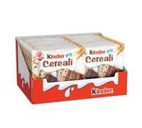 Kinder Cereali - 40 Tavolette di Cioccolato Puro Cacao, Snack Dolce Ripieno al Latte e ai 5 Cereali Soffiati e Tostati, 20 Confezioni