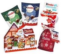 Kinder Christmas Pack 2025 con: Sacchetto Happy Snack + Figura Cava Natalizia + Kinder Balls al Latte e Biscotto + Tazza Serigrafata con Cioccolatini [Gift Box con 5 Pezzi]