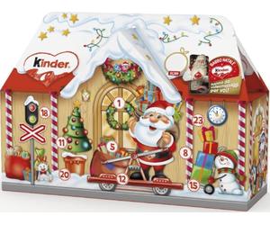 Kinder Dolce Casa - Calendario Avvento 2026, 234 gr | 24 cioccolatini e snack assortiti Kinder, con speciale videomessaggio di Babbo Natale, idea regalo