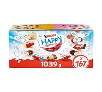 Kinder Happy Moments - 167 Cioccolatini Assortiti Kinder, Mix di Snack Dolci in Formato Mini, Ideali da Condividere a Feste e Compleanni, Maxi Confezione da 1039 gr