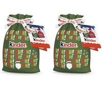 Kinder Happy Snack Sacco Rosso - 10 Snack Dolci al Cioccolato Assortiti, Sacco Speciale di Babbo Natale, Idea Regalo, Confezione da 580,5 gr