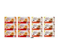 Kinder Kornetti, Set 12 Confezioni Miste di Cornetti al Cioccolato e Pesca, 252g,+ key smarter italy shop service