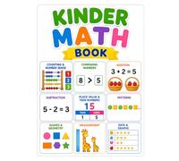 Kinder Math Book: Counting & Number Sense, Comparing Numbers, Addition, Subtraction, Place Value & Teen Numbers, Patterns, Shapes & Geometry, Measurement, Data & Graphs | 100 pages