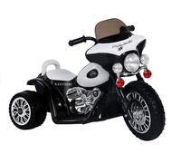 Kinder Motorrad Elettrico 6V LED Veicolo Bambini Roller Batteria Nero Polizia