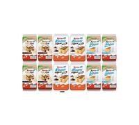 Kinder Pan e Cioc e Brioss, Assortimento di Merendine al Latte e Cioccolato, 12 Confezioni, 290g,+ key smarter italy shop service