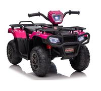 Kinder Quad Elettrico 12V 4,5Ah 2x45W Rosa LED MP3 USB 3,5 km/h