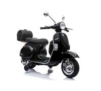 Kinder Roller Scooter Elettrico 12V 2x45W EVA Pelle USB MP3 LED Vespa Nero