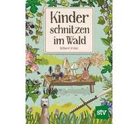 Kinder schnitzen im Wald