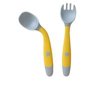 Kinderbesteck aus Silikon | Flexibles Esslernlöffel- Gabel-Set | -Besteck zum selbstständigen Essen | Für Babys Kleinkinder, ergonomischer, rutschfester Griff | Weiches Esslernbesteck