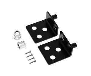 KinderCoring 2 Pezzi Staffa Angolare per Mensola Rinforzo Ripiani Staffa L in Metallo Resistente per Sostegno Libreria Adatta per Camera Armadio Cucina Spazi Studi, Nero