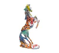 KinderCoring Scultura di Cavallo in Resina con Un Look Artistico Ispirato Ai Graffiti E Dettagli Realizzati a Mano. Un Elemento Decorativo per Il Soggiorno, Style a