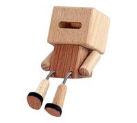 KinderCoring Statuetta in Legno Traballante per Cruscotto Auto, Realizzata a Mano, con Piedi Che Tremano E Gambe Oscillanti, Adatta per Ufficio, Scrivania E Casa, Style B