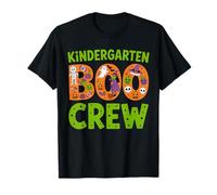 Kindergarten Boo Crew Funny Halloween Teacher Kids Maglietta