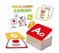 Kindergarten Flash Cards, Letter Recognition Game, Cardboard Material, Double-Sided Alphabet Learning Tool for Home School, Engaging Educational Resource for Early Childhood Development, 3.5 inches