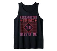 Kindergarten Grade Survived 100 Days of Me Back To School Canotta