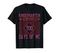 Kindergarten Grade Survived 100 Days of Me Back To School Maglietta
