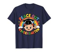 Kindergarten Graduation Day Funny Cartoon Rainbow Style Maglietta