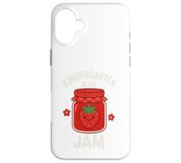 Kindergarten Is My Jam Strawberry Back to School Ragazze Ragazzi Custodia per iPhone 16 Plus