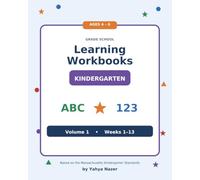 Kindergarten Learning Workbook 1/4: Volume 1 - Letters A to M (Trace, Sound, and Write)