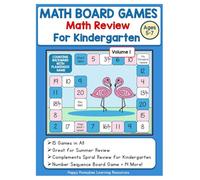Kindergarten Math Board Games Math Review for Kindergarten - 15 Games in All - Volume 1: Complements Spiral Review for Kindergarten - Great for ... Sequence Board Game + 14 More! Ages 5-7