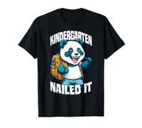 Kindergarten Nailed It Divertente Felice Panda Boy Laurea Maglietta