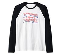 Kindergarten Squad Funny Back To School for Kids Maglia con Maniche Raglan